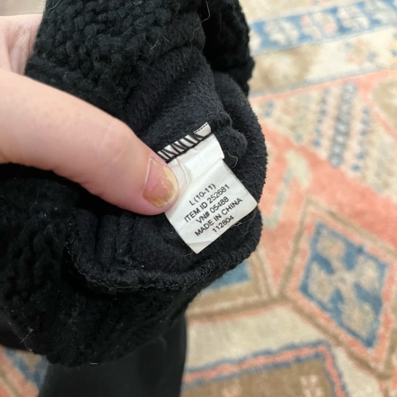 Black cable knit cuff rain boot inserts - Picture 3 of 3